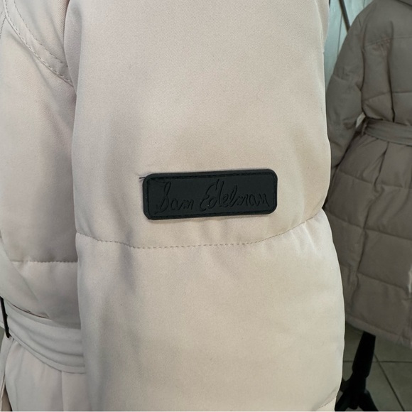 Sam Edelman Pillow Collar Belted Puffer Coat -Large - Picture 4 of 12